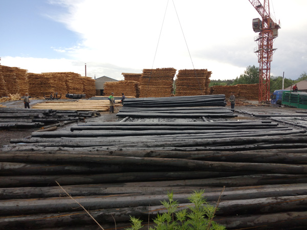 防腐油木桿、防腐油炸桿7